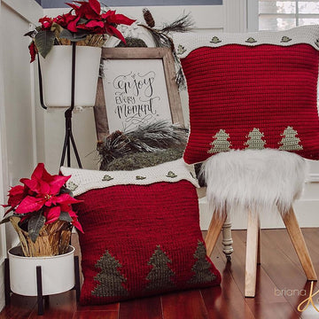 Farmhouse Truck Crochet Pillow Cover