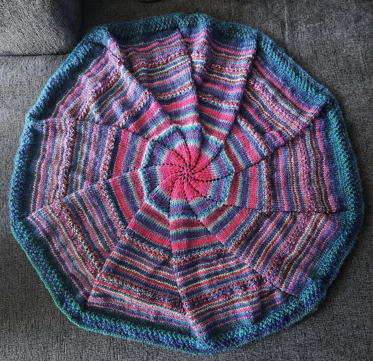 Spiral Moss Baby Blanket