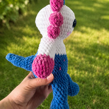 Bubbles the Bubble horn Axolotl Amigurumi, crochet pattern