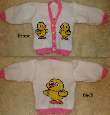 Cute Duck / Chick Cardigan for Baby / Toddler