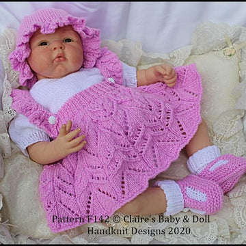 Frilled Skirt all in one Romper Set 16-22” doll/preemie-3m+ baby