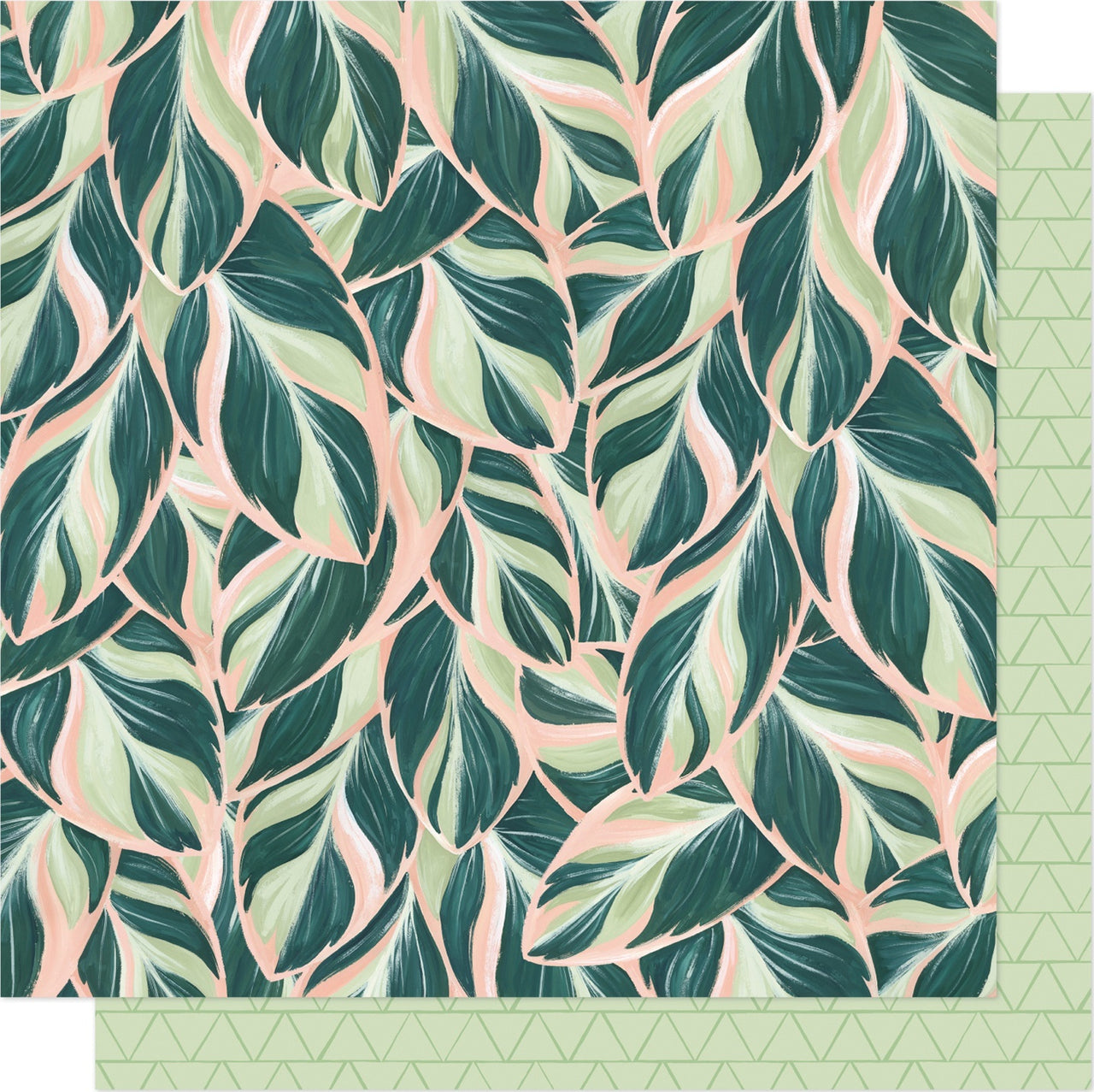 American Crafts One Canoe Two Willow Double-Sided Cardstock 12"X12" 25/Pkg - Lush