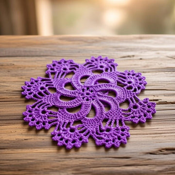 Crochet Round Motif Coaster Doily Pattern