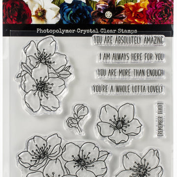 Paper Rose Clear Stamps 4"X6" - Lovely Florals Blosoms