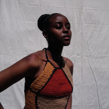 Patchwork halter top