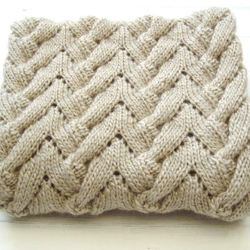 Chevron Lace Cable Wrap Scarf