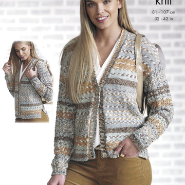 Ladies Cardigans in King Cole Drifter DK - 4854 - Downloadable PDF