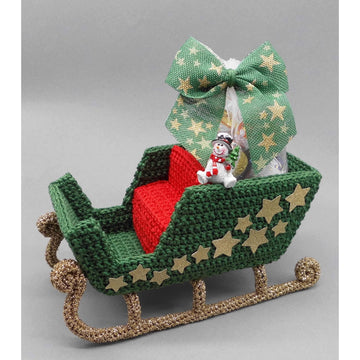 Crochet sleigh to fill - easy and versatile