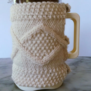 Aran Diamond Coffee Cozy