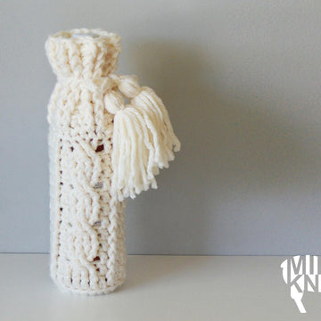 Crochet Cable Wine Bottle Cozy (2015025)