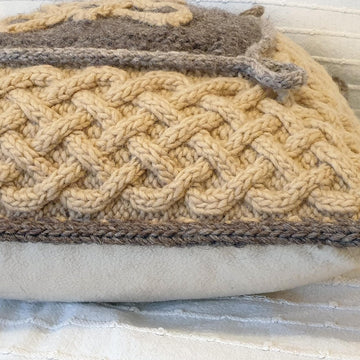 Avalon Celtic cables cushion cover