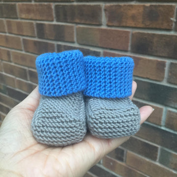 Colour Block Baby Booties
