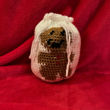 Gingerbread man Christmas gift bag