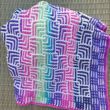 Mosaic Pinwheel Blanket - Rainbow