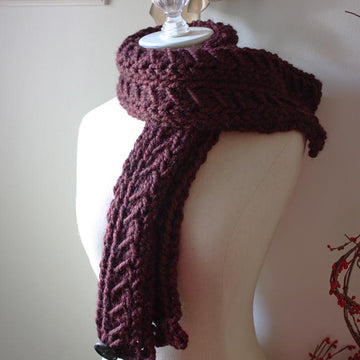 Bordeaux Chunky Cowl / Shoulder Warmer