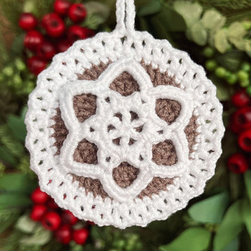 Lacy Border Layered Snowflake Ornament
