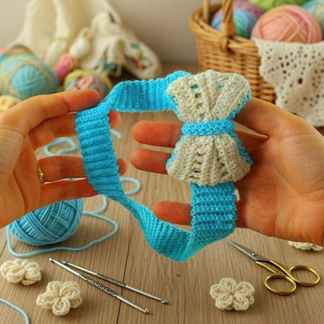 Crochet Bow Headband PDF + Video Tutorial