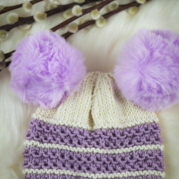 Two colour newborn beanie