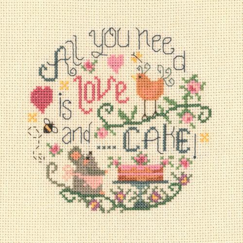 Creative World of Crafts Love And Cake Cross Stitch Kit