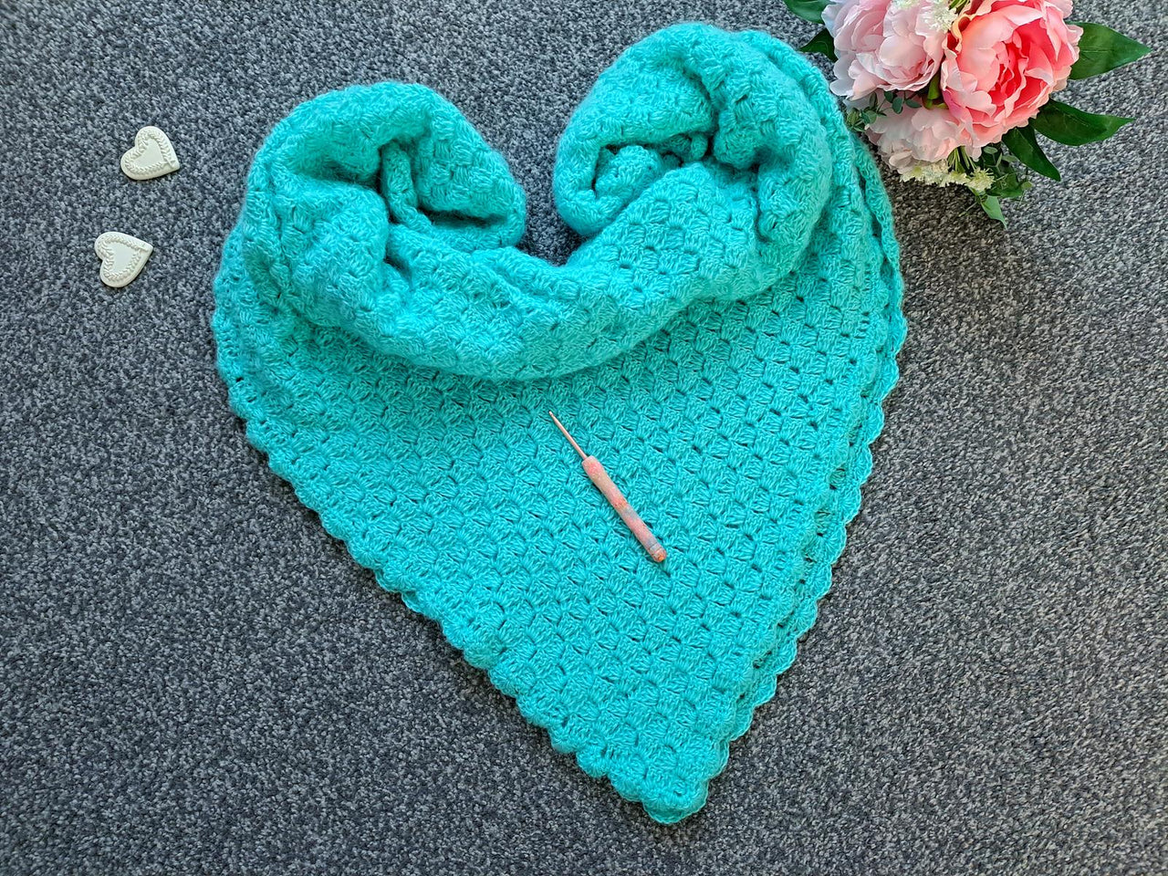 Crochet Emerald Victorian Shawl Pattern