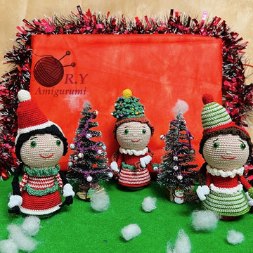 Amigurumi Christmas recycle doll