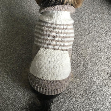 Oatmeal Sweater with Kangaroo Pocket for Dogs
