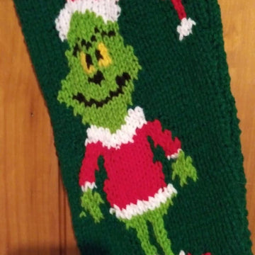 Grinch inspired stocking