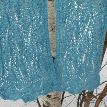 Airy Leaves Lace Scarf