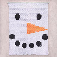 C2C - Snowman Face - Corner to Corner Blanket