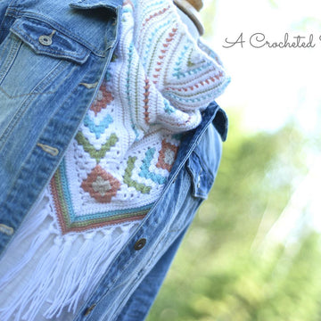 "Boho Chic" Mosaic Triangular Scarf