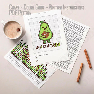 Mamacado Funny Blanket Corner-to-Corner Crochet Pattern Pregnancy Throw
