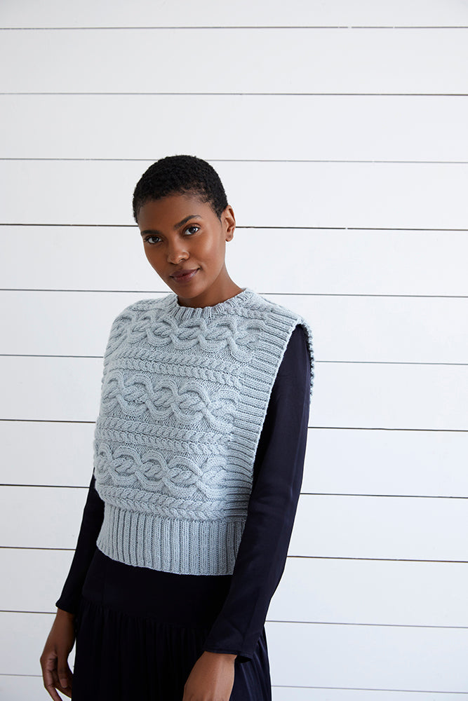 "Harriet" - Tank Top Knitting Pattern For Women in Debbie Bliss Cashmerino Aran by Debbie Bliss in Debbie Bliss - DB327 - Downloadable PDF