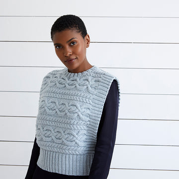 "Harriet" - Tank Top Knitting Pattern For Women in Debbie Bliss Cashmerino Aran by Debbie Bliss in Debbie Bliss - DB327 - Downloadable PDF