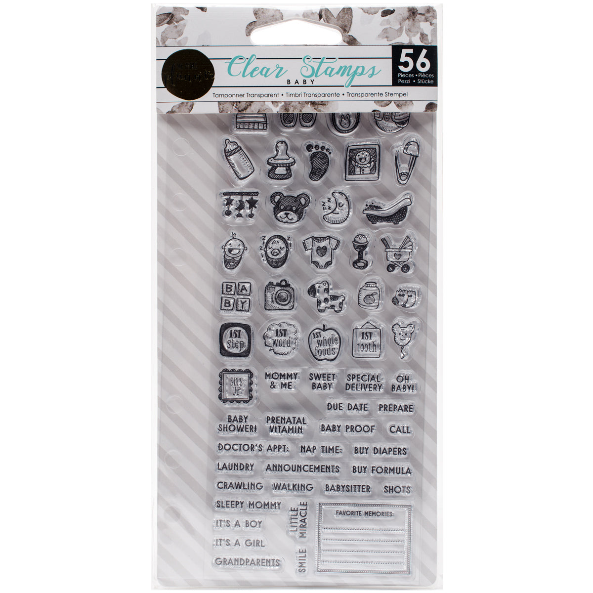 Prima Marketing My Prima Planner Clear Stamps - Baby Mini Icons & Words