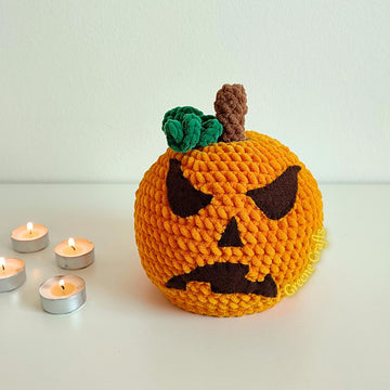 Reversible Halloween Plush Pumpkin Pattern - Plush Toy Crochet Pattern