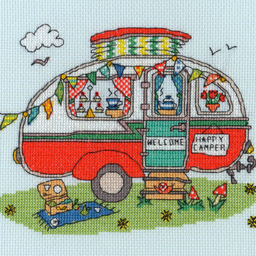 Bothy Threads Sew Dinky Caravan Cross Stitch Kit - 20cm x 15cm