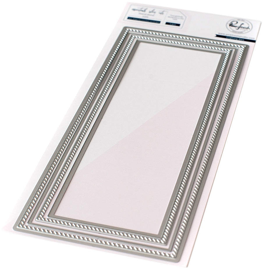 Pinkfresh Studio Essentials Die Set - Slim Diagonal Stitched Rectangles