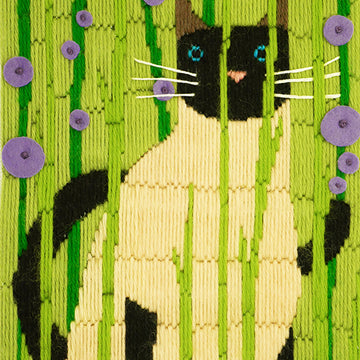 Bothy Threads Long Stitch Cats - Suki Embroidery Kit - 16.5cm x 20.5cm