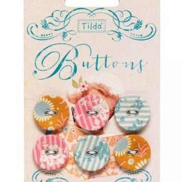 Tilda  Fabric Buttons Spring Diaries 20 mm