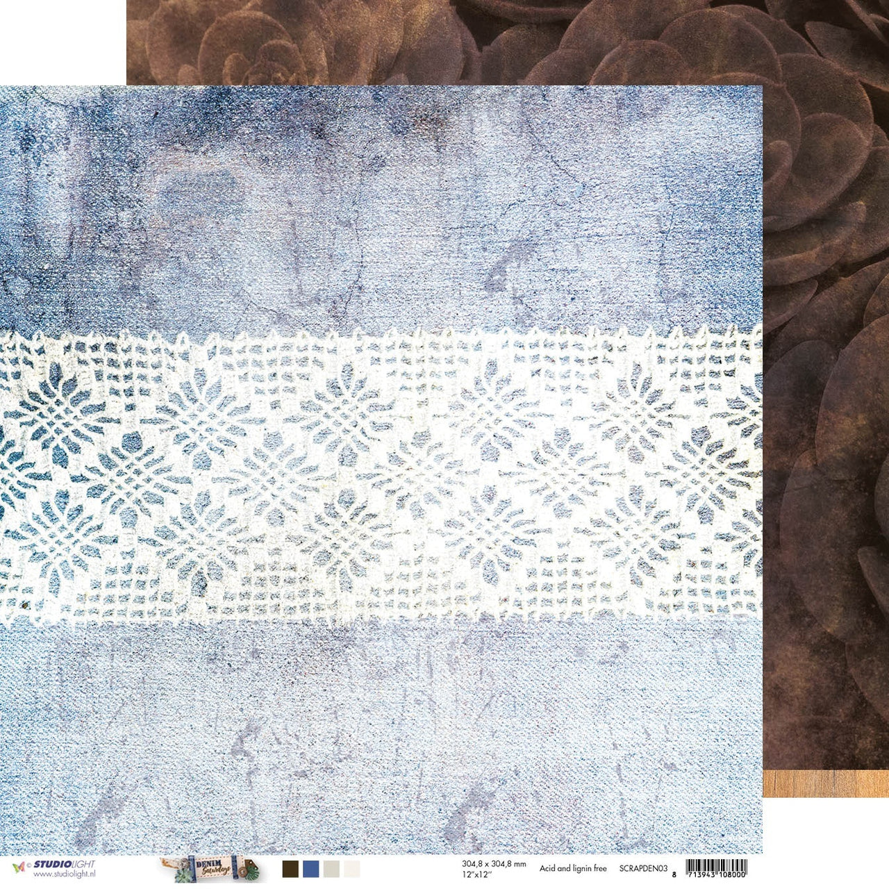 Studio Light Denim Saturdays Double-Sided Cardstock 12"X12" 10/Pkg - NR. 03
