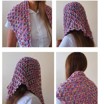 Easy to crochet Bandana or Triangle shawl