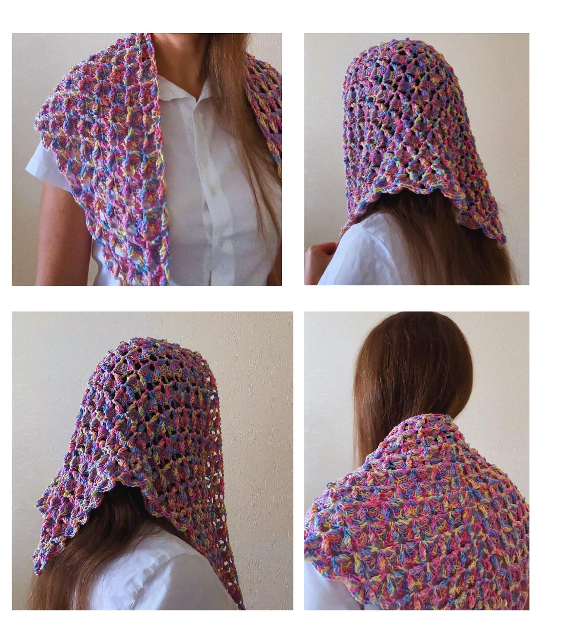 Easy to crochet Bandana or Triangle shawl