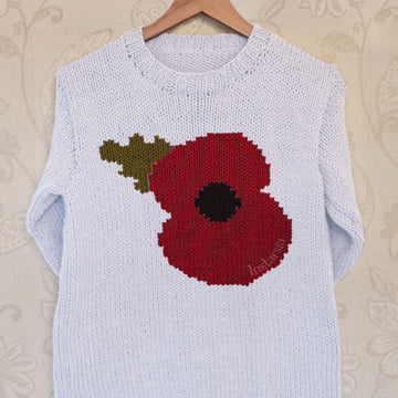 Intarsia - Poppy Chart - Adults Sweater