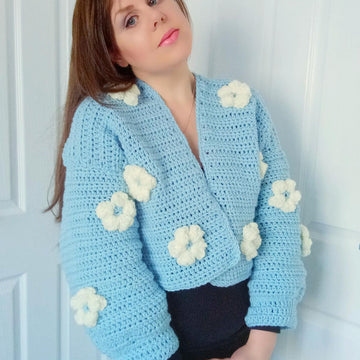 Crochet Bella Flower Cardigan Pattern