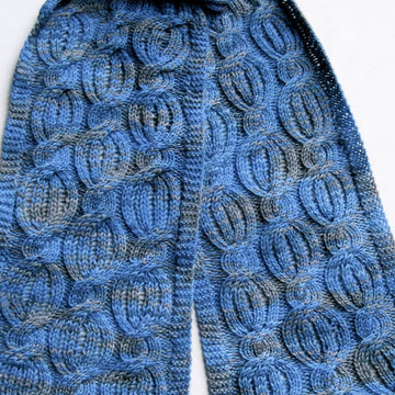 Drop Stitch Cabled Scarf Pattern
