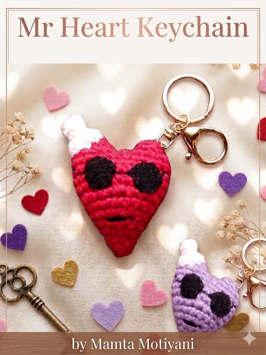 Mr Heart Keychain | Crochet Pattern For Valentine's Day
