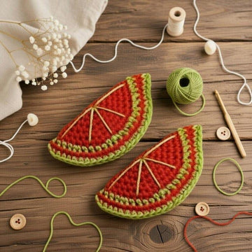 Crochet Orange Hair Clip Pdf + Video Tutorials