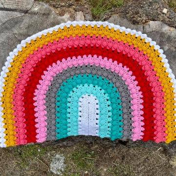 Granny Bobblina Rainbow Blanket pattern by Melu Crochet