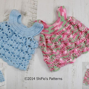 Crochet pattern Dress & Six Pinafores #20