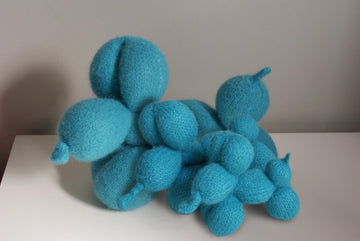Pattern - Knit Balloon-Dog Wool Felt Toy (5" mini, 7" small, 11" large)